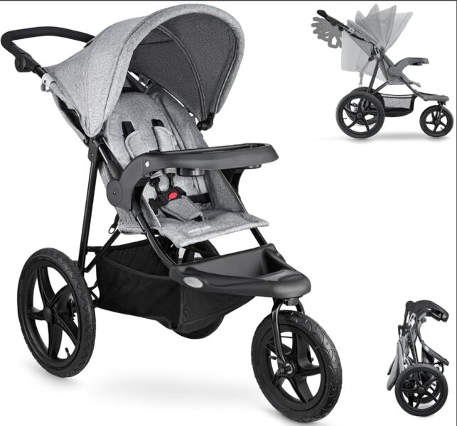 Moby System Runner Mountain Dreirad Kinderwagen | grau 1