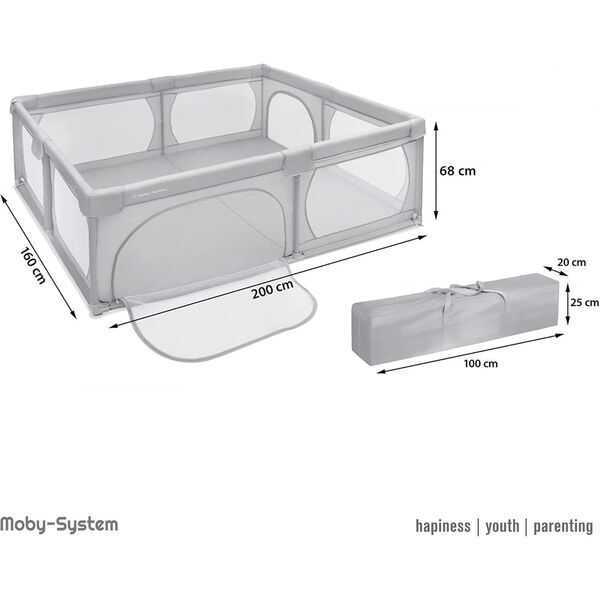 Moby-System Laufgitter Set | 200 ร 160 cm | grey 3
