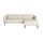 Modena leather sofa chaise longue Salto-leather 0967 light gray | grey, thumbnail 1 of 3
