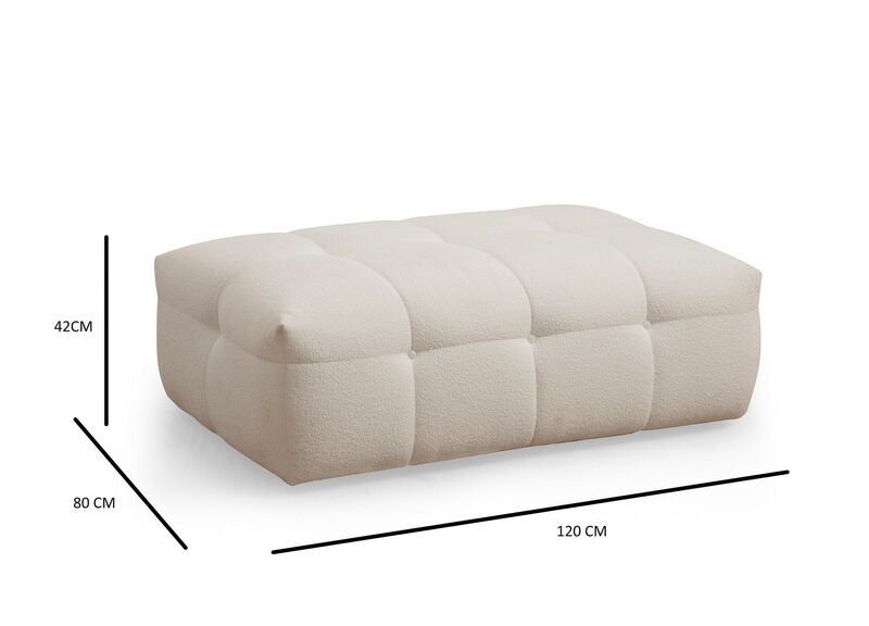 Moderner Fußhocker Beige | braun, image 1 of 2