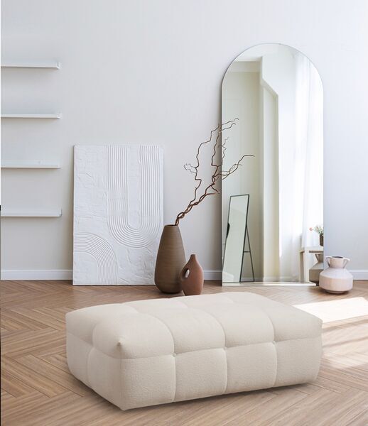 Moderner Fußhocker Beige | braun, image 2 of 2