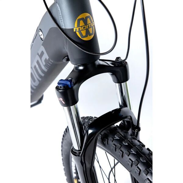 Moma Bikes E-MTB Pro Full Suspension Central Motor | Diamond | gray/black | 29" | L/XL | < 500 km | 100 mm 5