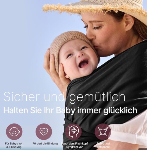 Momcozy ring Sling baby carrier | black, image 2 of 2