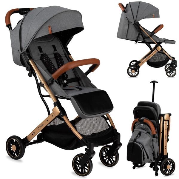 MoMi Estelle Buggy | grey/gold 1