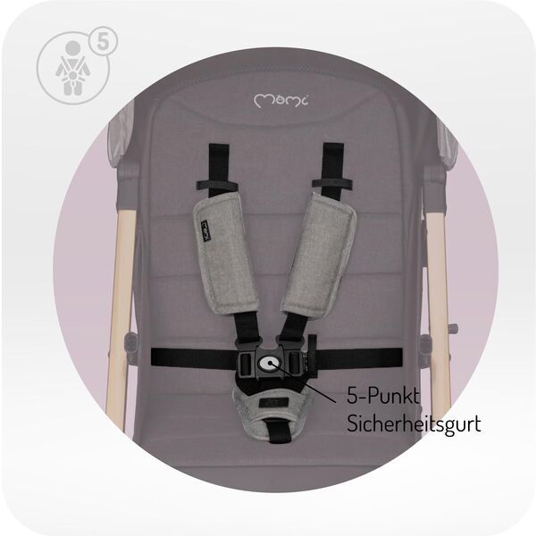 MoMi Estelle Dakar Kinderwagen | gris 2