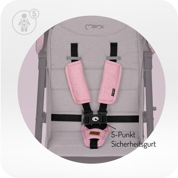 MoMi Estelle Dakar Kinderwagen | růžová 3