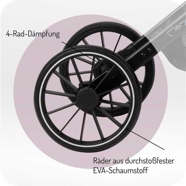 Momi Estelle Plus Light Kinderwagen | grau | Version Englisch 3