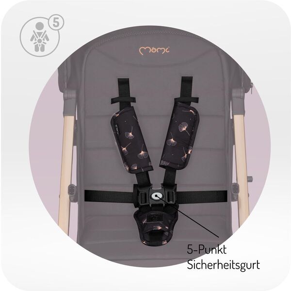 MoMi Estelle Light Plus Kinderwagen | black 2
