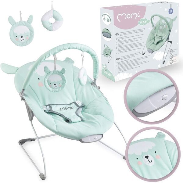 MoMi Glossy Babywippe | Version Englisch | green 2