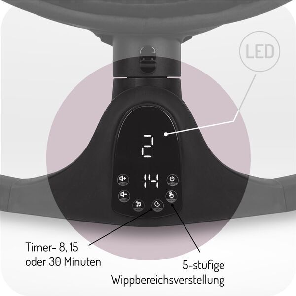 MoMi Kenani Onyx Babywippe | schwarz 2