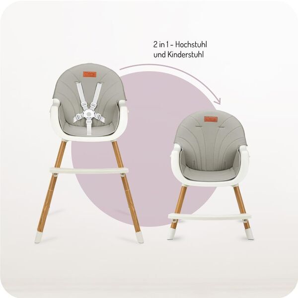 MoMi REKI 3-in-1 high chair | grau | grey, image 3 of 3