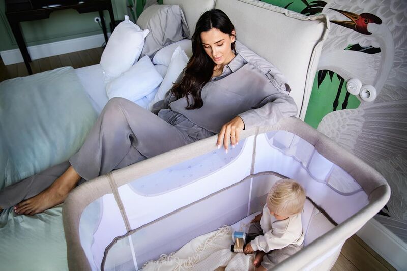 MoMi Smart Bed 4-į-1 prie lovytės lovelė | smėlio spalvos, image 2 of 3