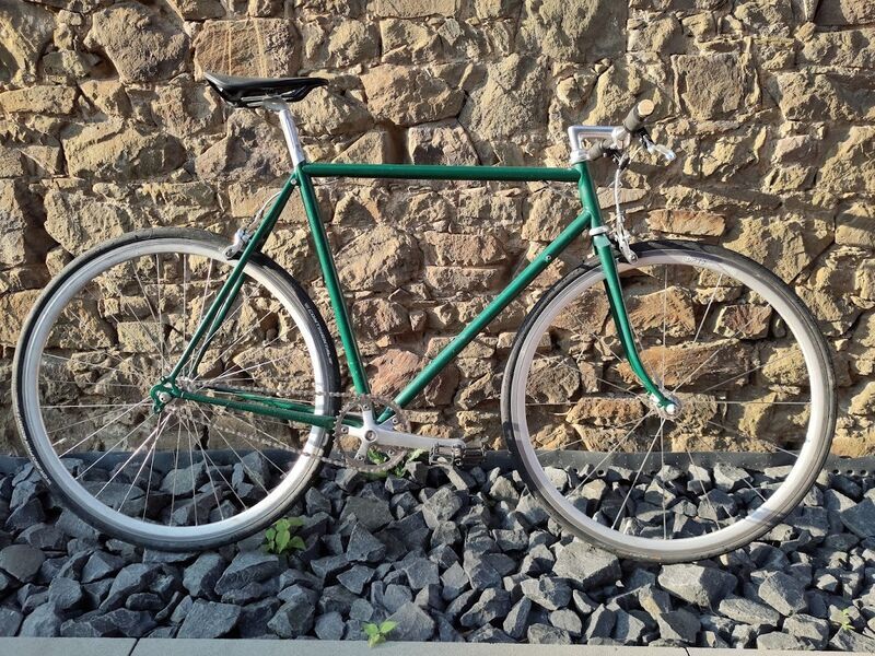 Mosch Bikes Singlespeed Bike SAYA Comp (UPCYCLED) | Diamant | Leinölfarbe moosgrün | 28" | L 2