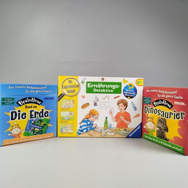 Moses & Ravensburger BrainBox Rund um die Erde, BrainBox Dinosaurier & Ernährungsdetek | mehrfarbig 1