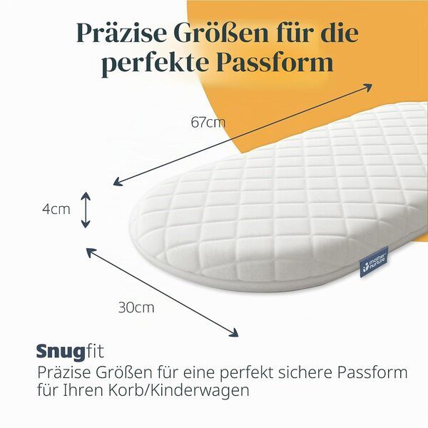 Mother Nurture Babykorb matelas | blanc, image 2 of 3