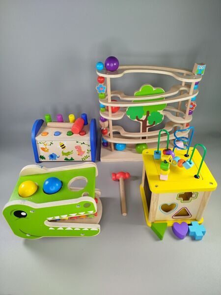 Motorikspielzeug-Set aus Holz | 4-teilig | multicolored 1