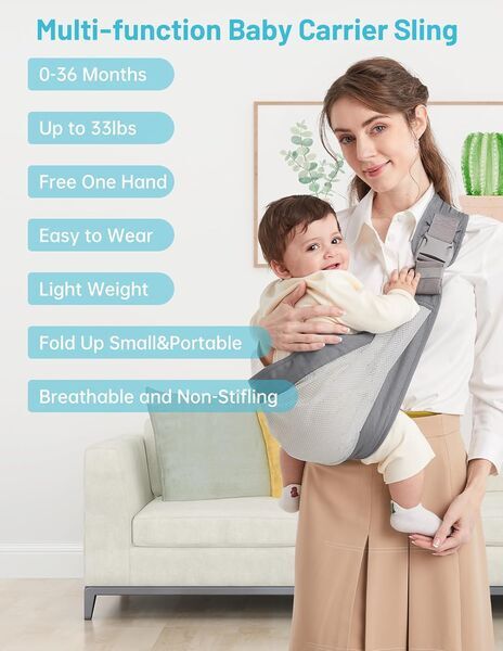 Mumgaroo baby carrier | grey, image 3 of 3