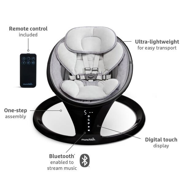 Munchkin Elektrische Babywippe | black 2