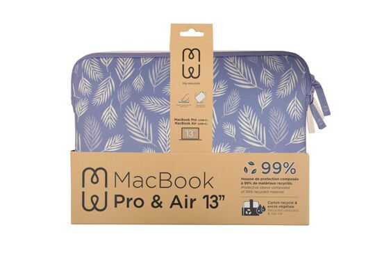 Basic ²Life Sustainable Laptop Sleeve | MacBook Air 13" & MacBook Pro 13" | Botanic Purple 4