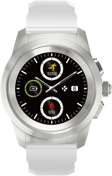 MyKronoz ZeTime Regular (2017) | silber | Silikonarmband weiß 2