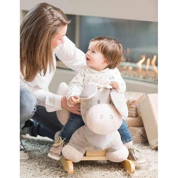 Nattou Schaukeltier Cappuccino der Esel | beige 3