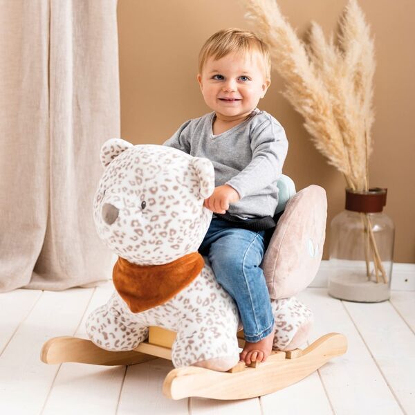 Nattou Schaukeltier Schneeleopard Boris und Jungo | multicolored 2