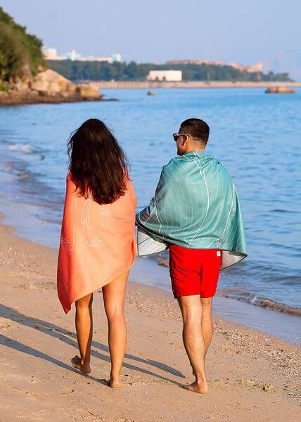 NAYAVITA Sporttuch Tropenvögel | Meereskoralle 4