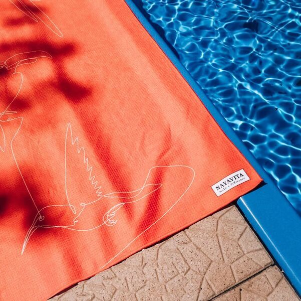 NAYAVITA Sporttuch Tropenvögel | Meereskoralle 5