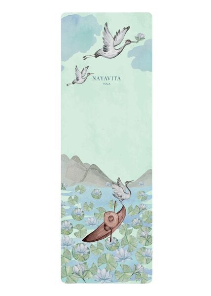 NAYAVITA Yogamatte Fischer | braun/grün 1