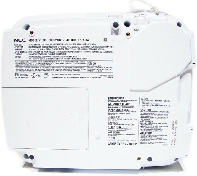 NEC VT580 projector | white 4