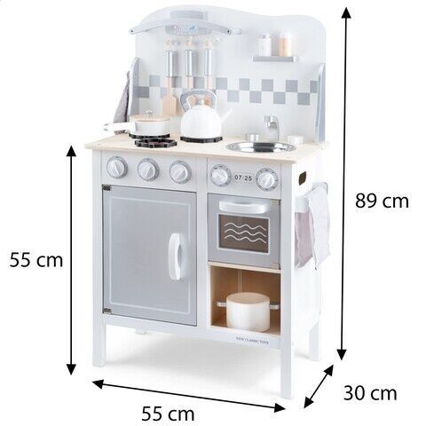 New Classic Toys Spielküche - Bon Appetit Deluxe | white/grey 3