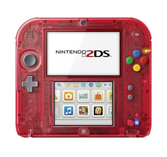 Nintendo 2DS | transparent/rot 2