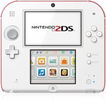 Nintendo 2DS | vit/röd | 4 GB