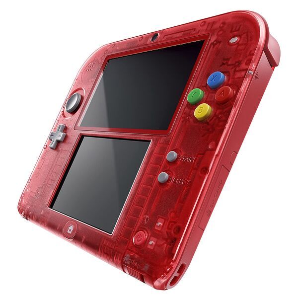 Nintendo 2DS | transparent/rot | 2 GB 2