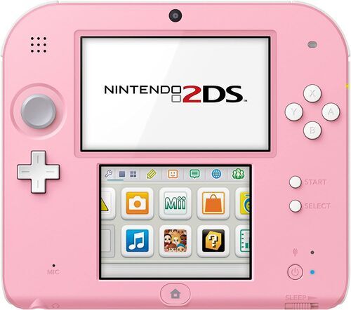 Nintendo 2DS | incl. game | pink/white | Nintendogs + Cats: Golden Retriever