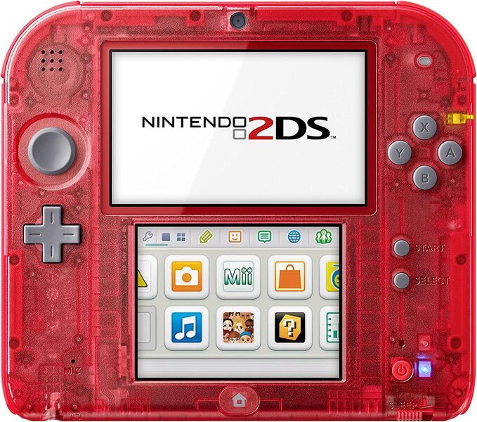 Nintendo 2DS | inkl. Spiel | transparent/rot | Mario Kart 7