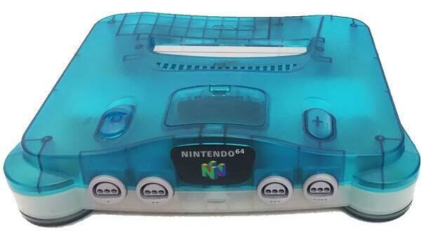 Nintendo 64 | gennemsigtig | hvid/blå