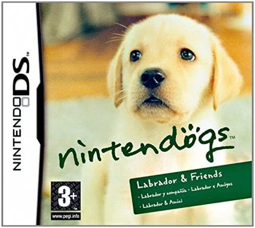 Nintendo DS Lite | koos mänguga | punane | Nintendogs - Labrador & Friends (DE Version), image 3 of 3