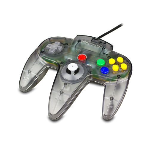 Nintendo N64 kontrolieris | Caurspīdīga/Melna, image 1 of 1