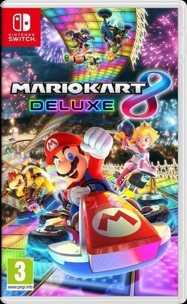 Nintendo Switch 2017 | sis. pelin | punainen/sininen | 2 Controller | Mario Kart 8 Deluxe 2