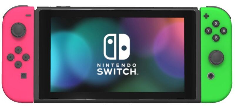 Nintendo Switch 2017 | incl. game | green/pink | 2 Controller | Splatoon 2