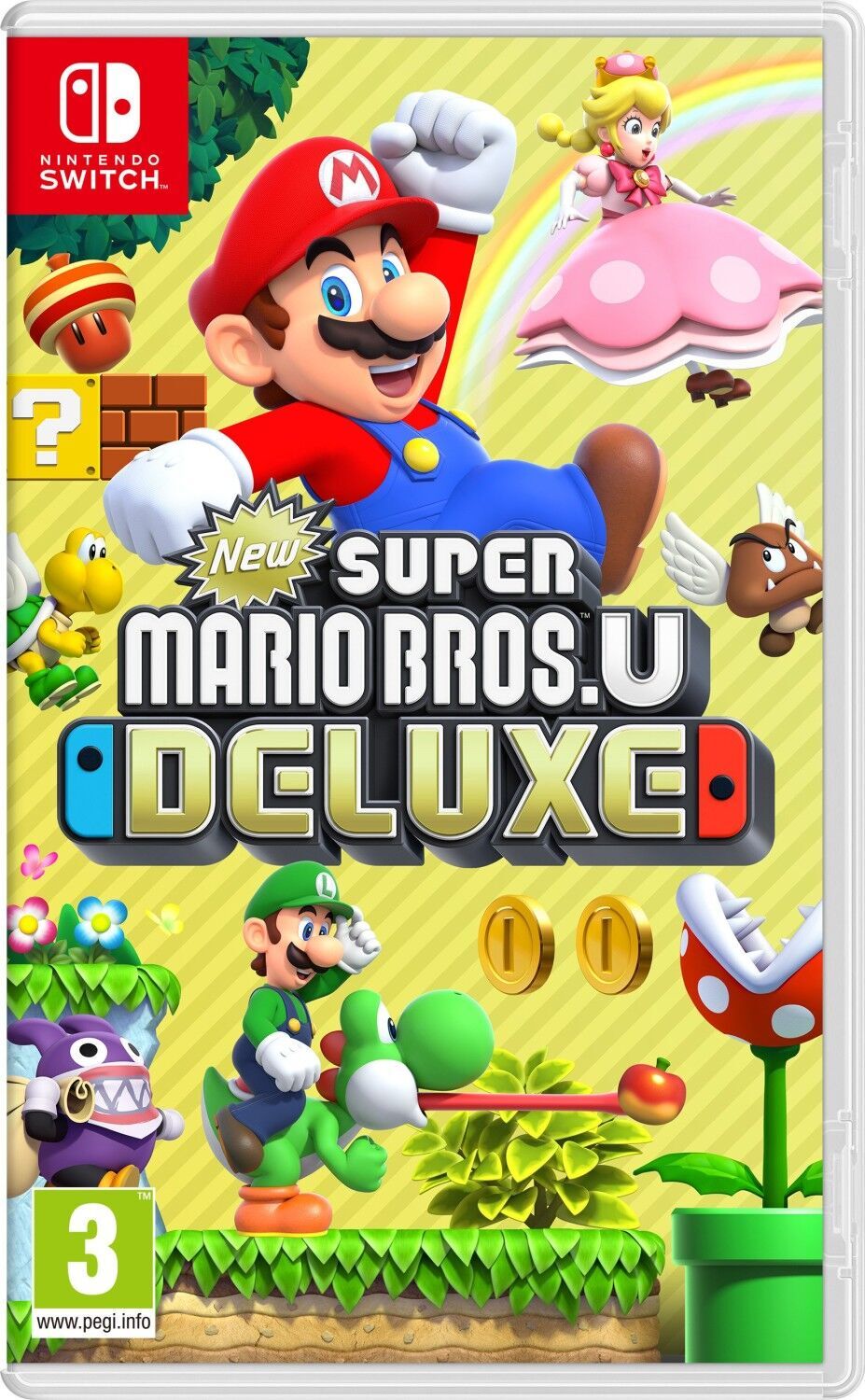 Nintendo Switch 2019 inkl. Spiel Lila/Orange 2 Controller New Super Mario Bros. U Deluxe
