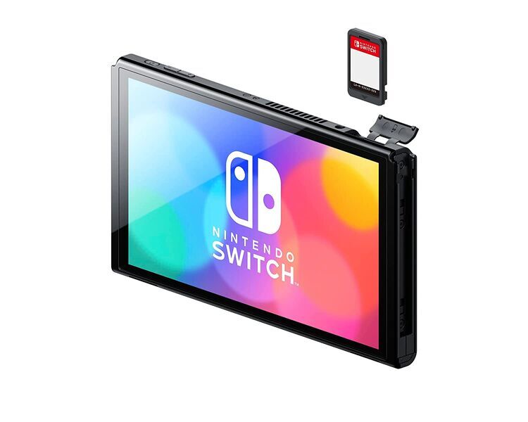 Nintendo Switch OLED 2021 | schwarz/lila/orange 1