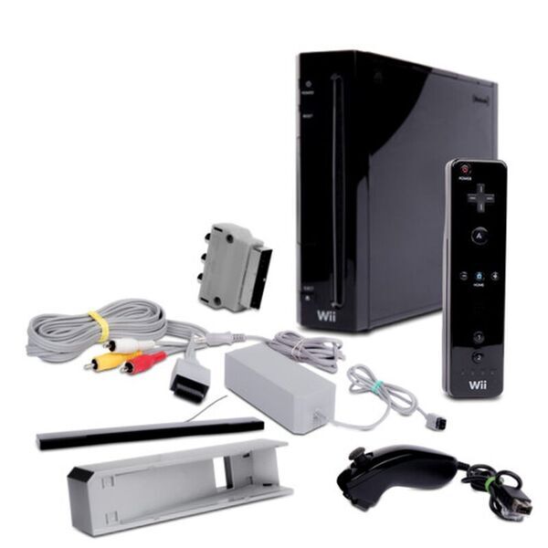 Nintendo Wii | Nunchuck | Fjernbetjening | fod | sort 1