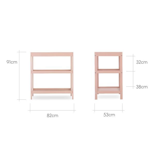 Nola 3er set (Kleiderstange, cambiador, cuna) | rosa, image 3 of 5