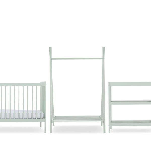 Nola 3er komplekt (Kleiderstange, mähkimislauad, lastevoodi) | roheline, image 5 of 5