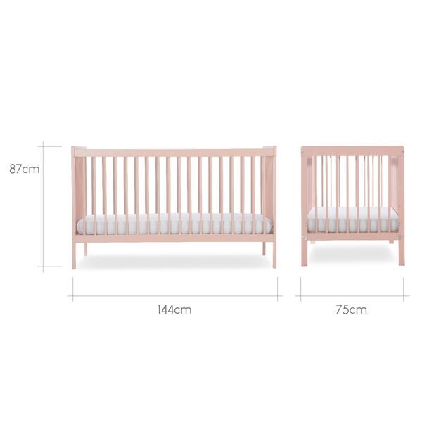 Nola 3er set (Kleiderstange, cambiador, cuna) | rosa, image 5 of 5