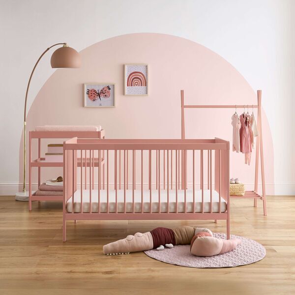 Nola 3er set (Kleiderstange, cambiador, cuna) | rosa, image 2 of 5