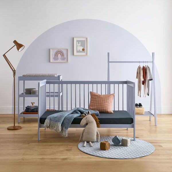 Nola 3er Set (Kleiderstange, Wickelkommode, Kinderbett) | blau, image 5 of 5