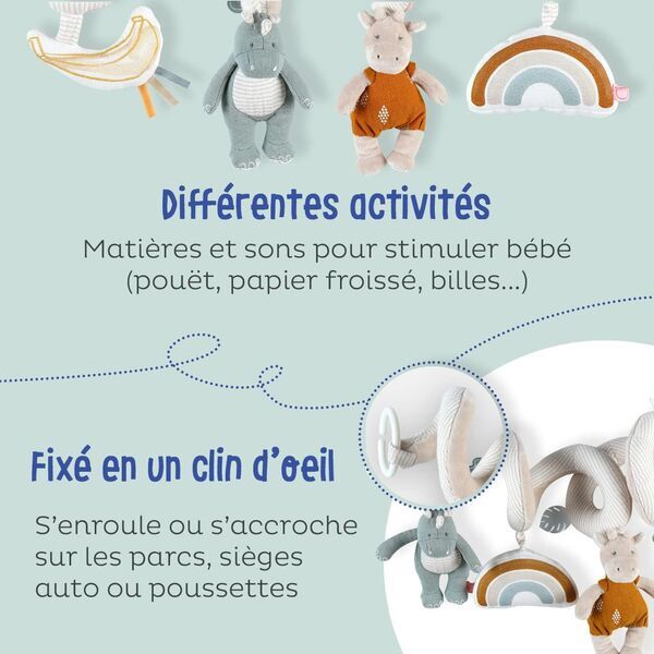 Noukie's Baby Aktivitätsspirale Tiga, Stegi & Ops | mehrfarbig 3